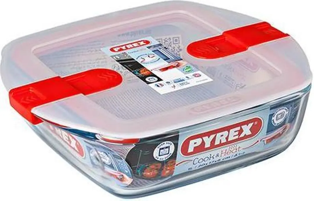 PYREX Cook & Heat Voedselcontainer 25x22cm - Transparant
