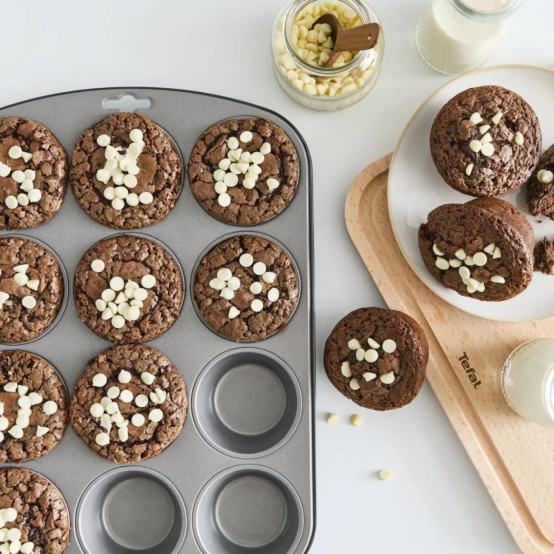 Tefal Delice Muffinvorm 12 Stuks - Zwart