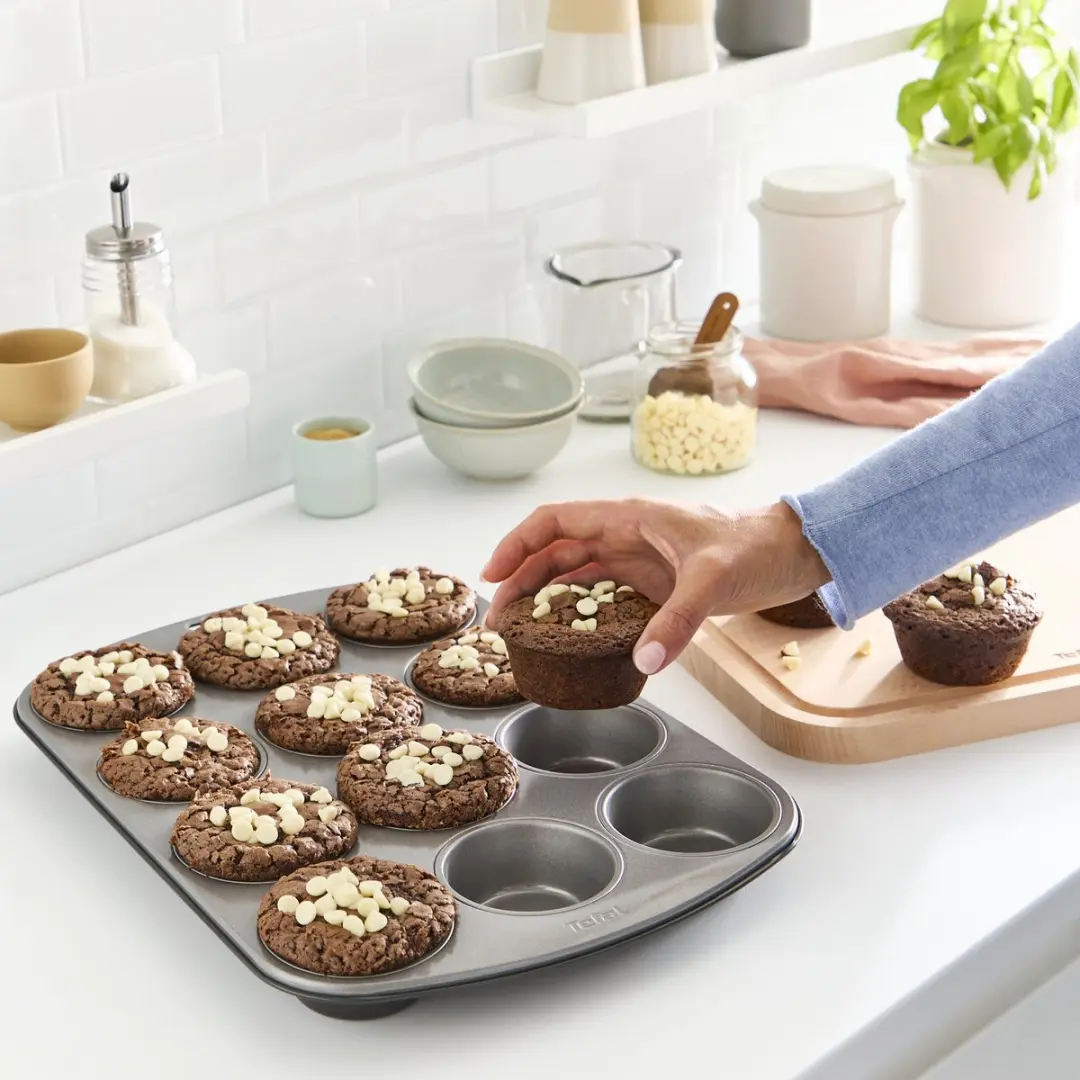 Tefal Delice Muffinvorm 12 Stuks - Zwart - afbeelding 6 van 6