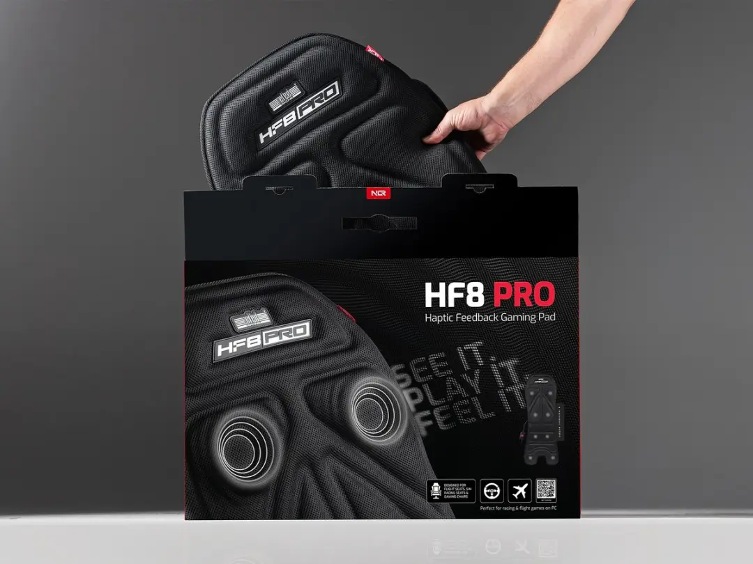 Next Level Racing HF8 Pro Haptic Feedback Stoelkussen NLR-G006 - Zwart