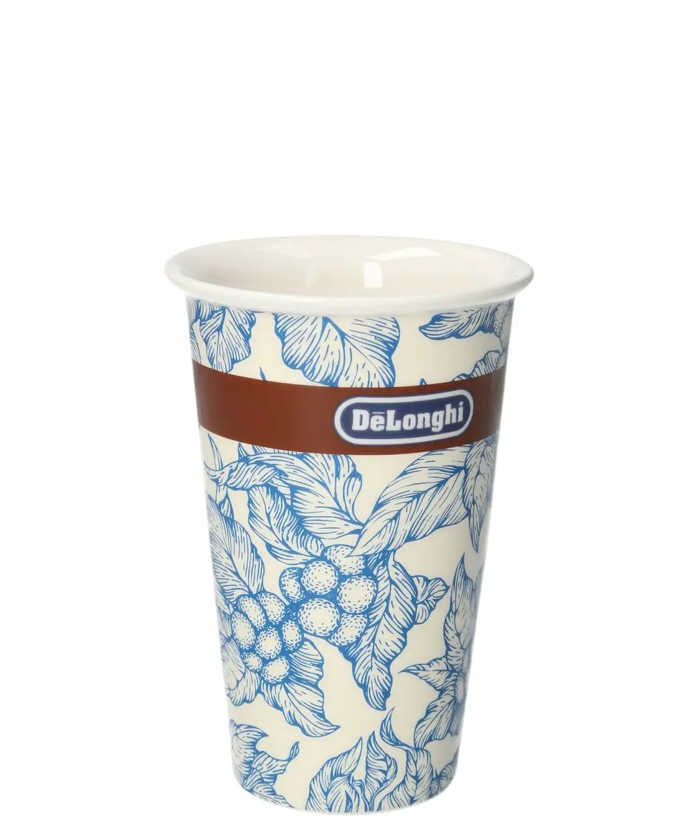 De'Longhi Keramische Thermobeker DLSC064 - 300ml - Blauw Bloemendessin