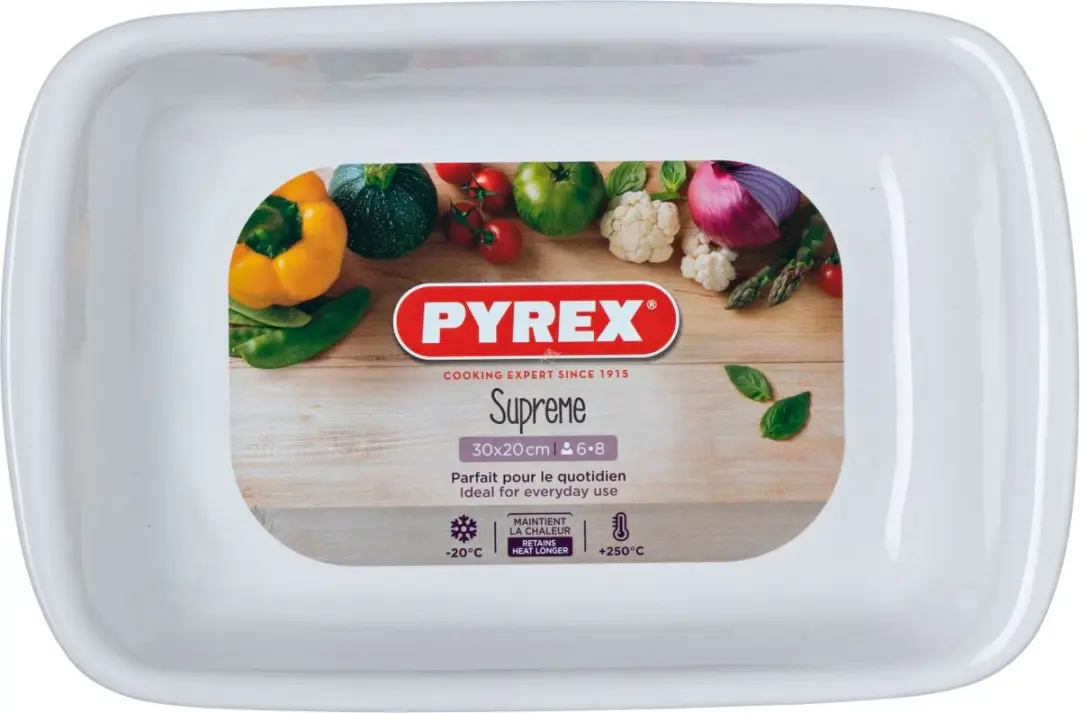 PYREX Supreme Ovenschaal Rechthoek 3,2L - Wit