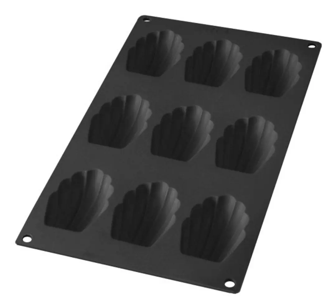 Lékué Bakvorm 9 Madeleines - Siliconen - Zwart
