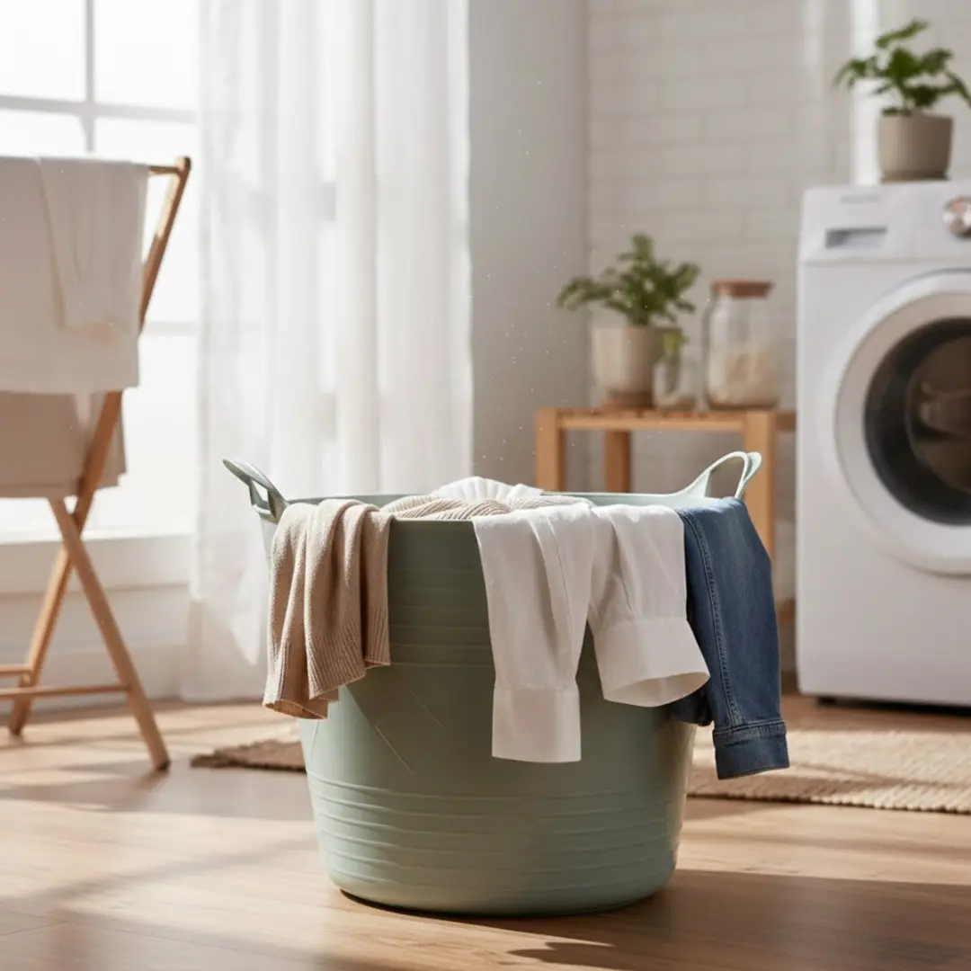 Excellent Houseware Flexibele Wasmand 27L - 3 Stuks - Pistache Groen
