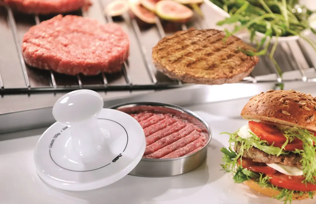 GEFU SPARK Hamburgerpers Porselein Ø13cm - 2 Stuks