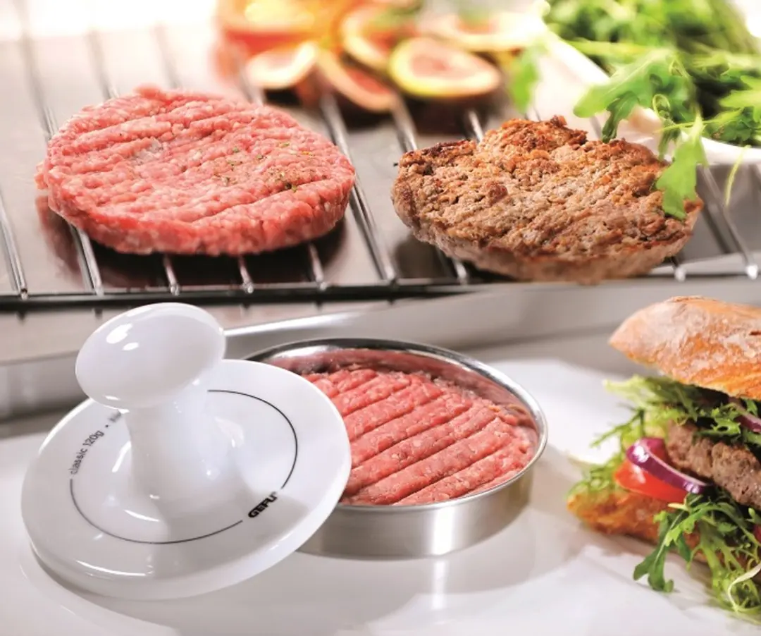 GEFU SPARK Hamburgerpers Porselein Ø13cm - 2 Stuks