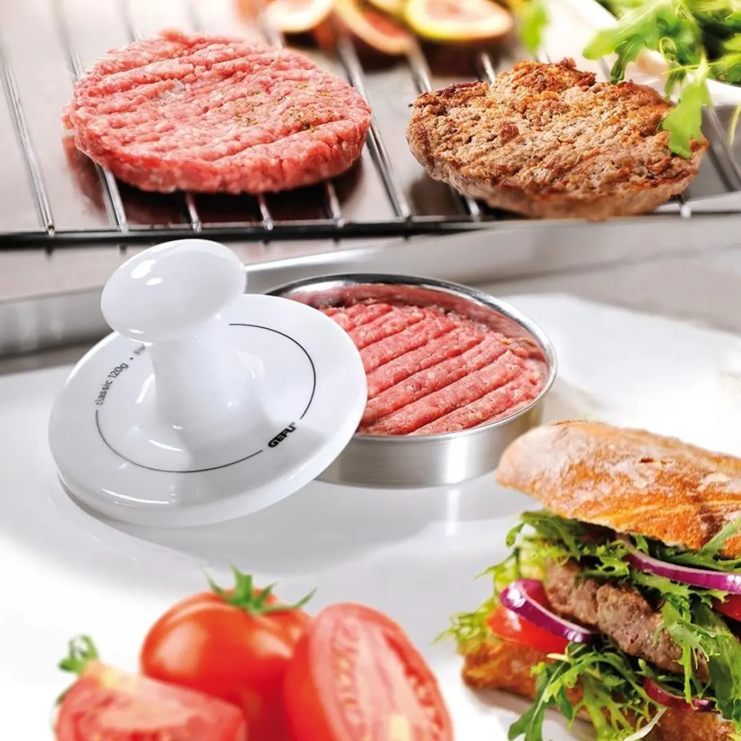 GEFU SPARK Hamburgerpers Porselein Ø13cm - 2 Stuks - afbeelding 6 van 6