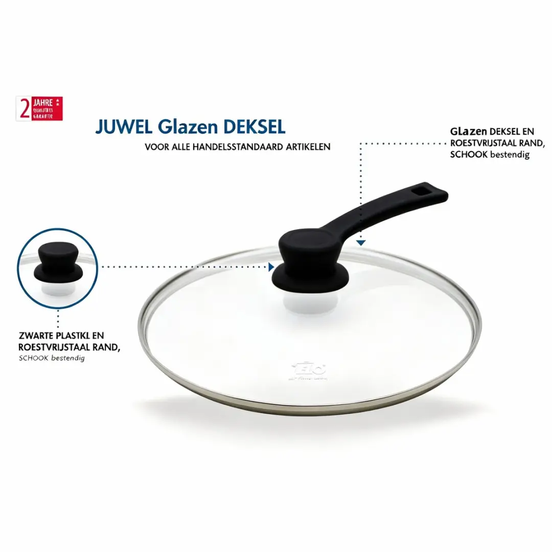 Fackelmann Glazen Deksel Elo 20cm - Transparant