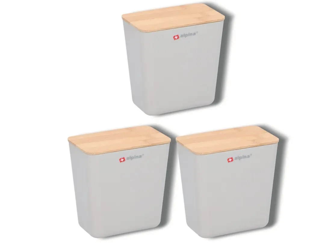 Alpina Voorraadbussen Set 3x1L - Kunststof - Wit
