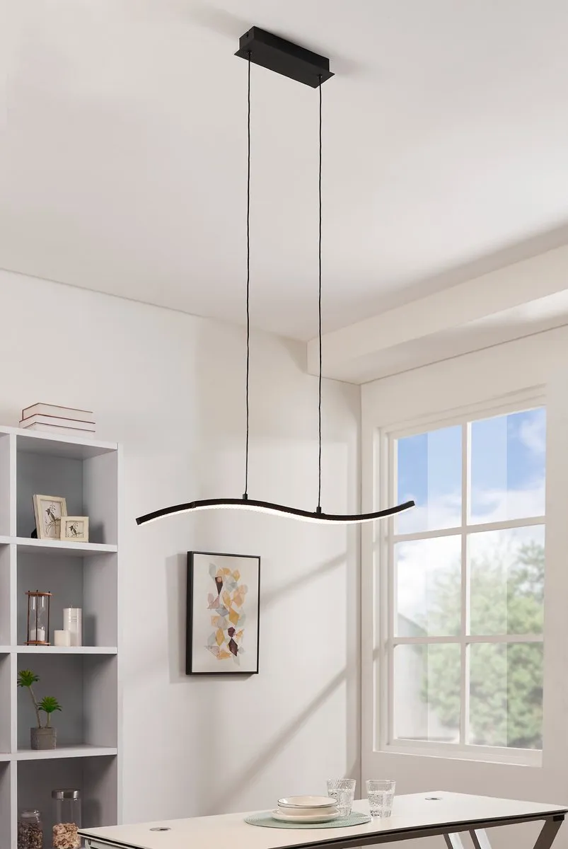 Eglo Lejias Hanglamp LED 78cm - Zwart - afbeelding 6 van 6