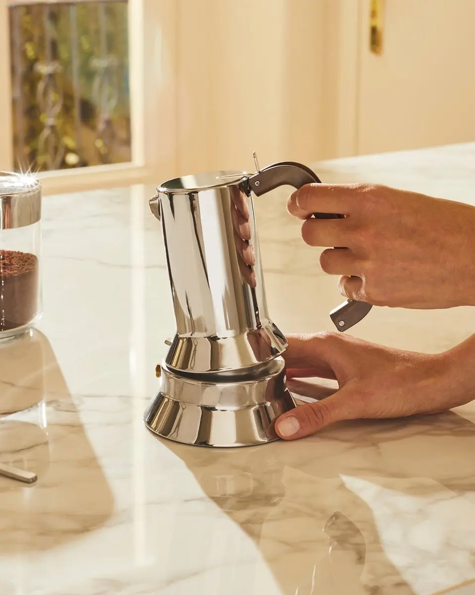 Alessi Espresso Koffiezetter 3-kops - Zilver