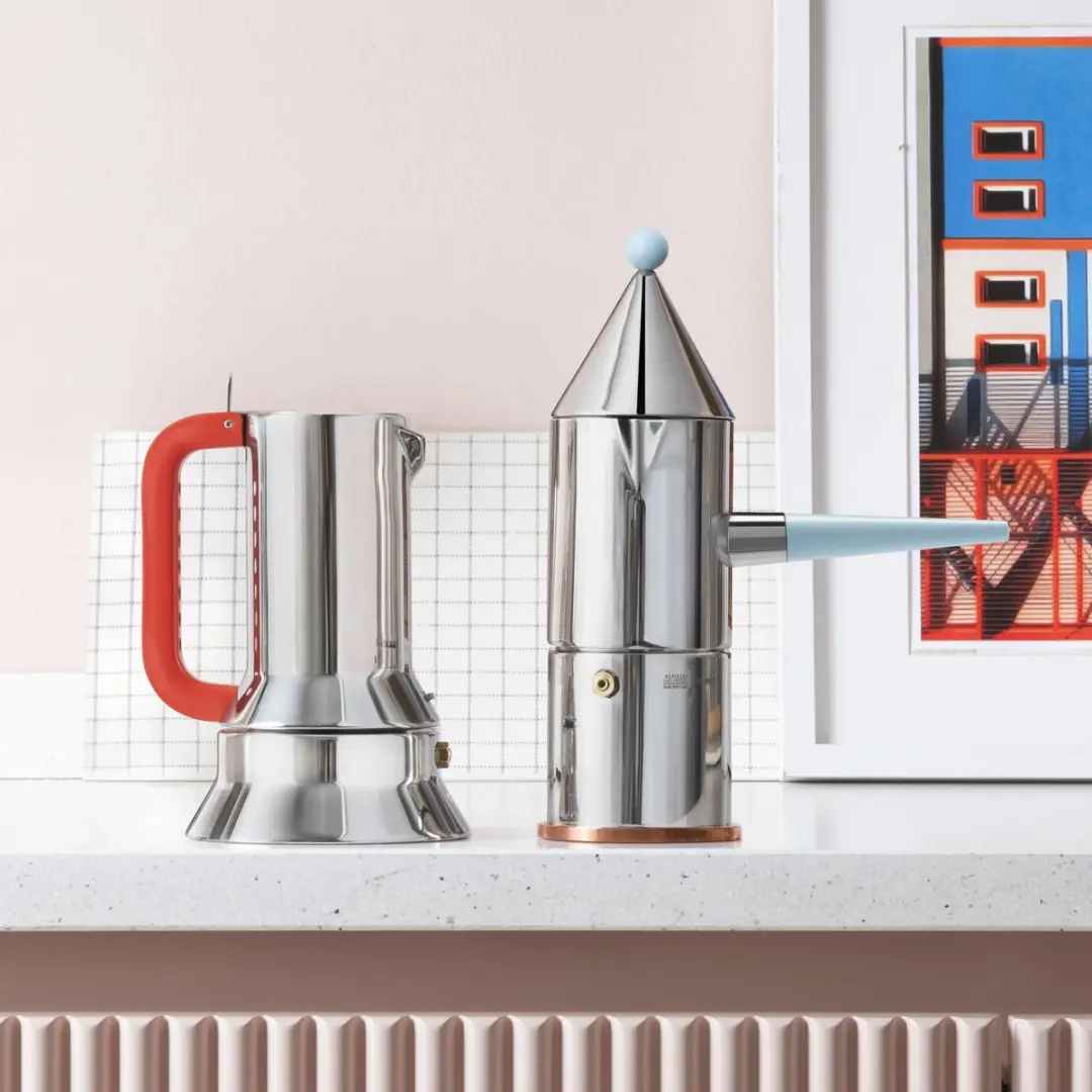 Alessi Espresso Koffiezetter 3-kops - Zilver - afbeelding 6 van 6