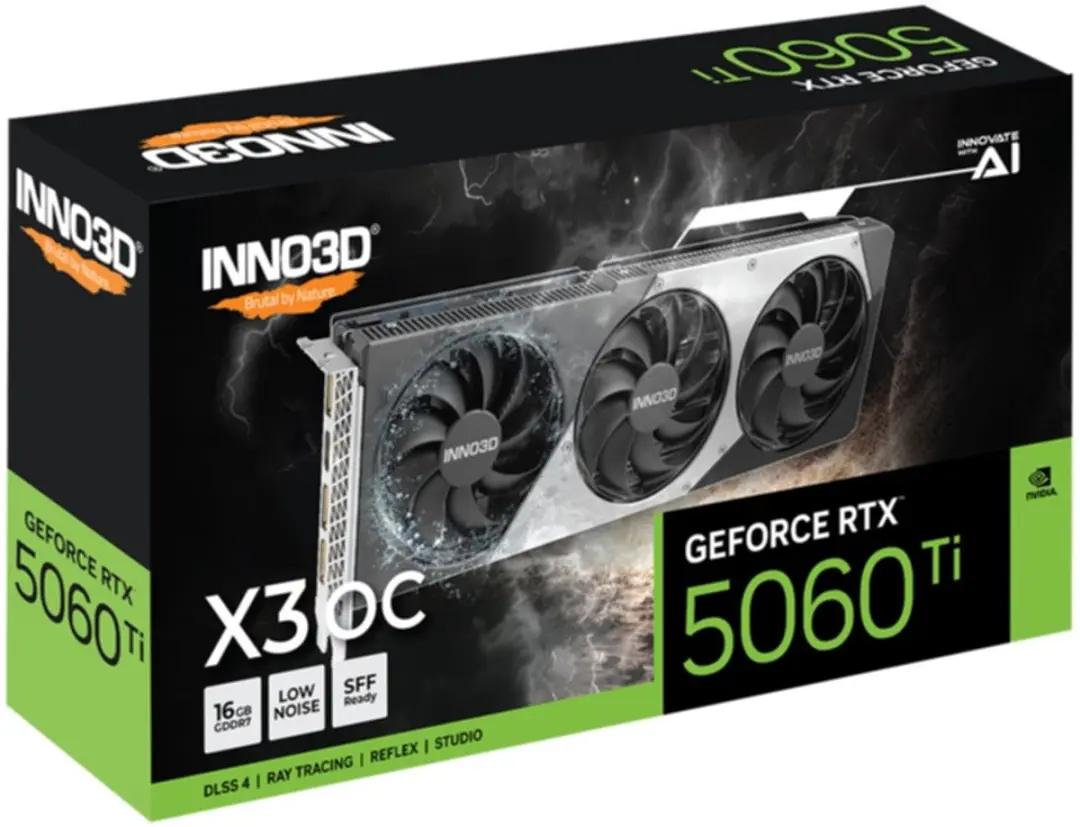 INNO3D GeForce RTX 5060 Ti X3 OC Videokaart 16GB GDDR7