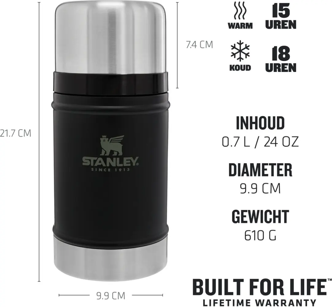 Stanley Classic Legendary Food Jar 0.7L - Matte Black