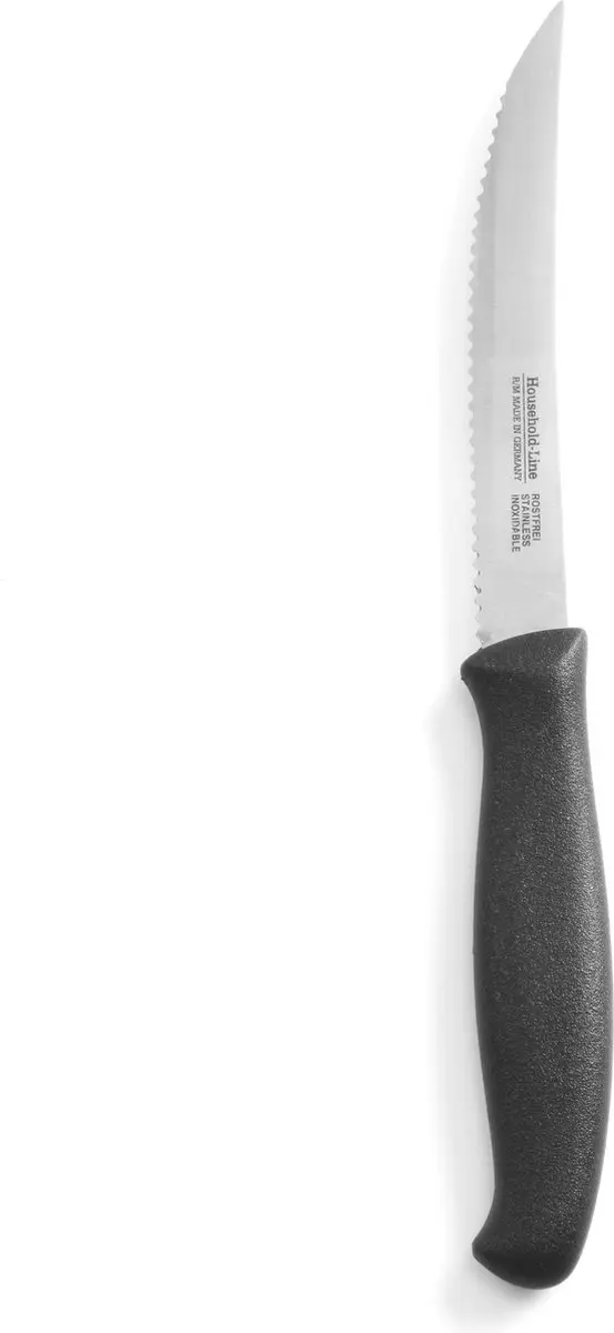 HENDI Tomatenmes Gekarteld 214mm - Zwart