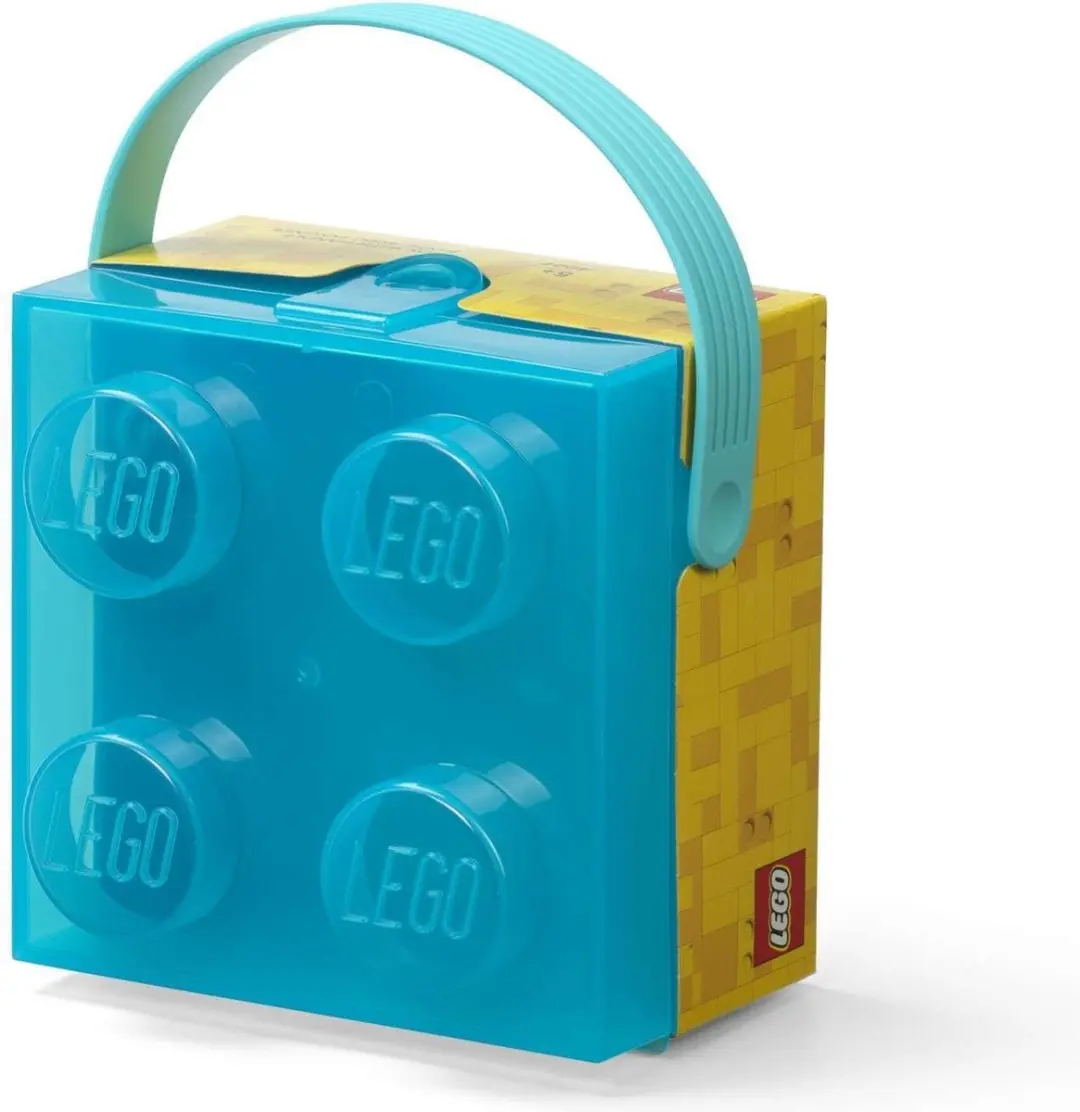 LEGO Lunchbox Brick 4 met Handvat - Blauw