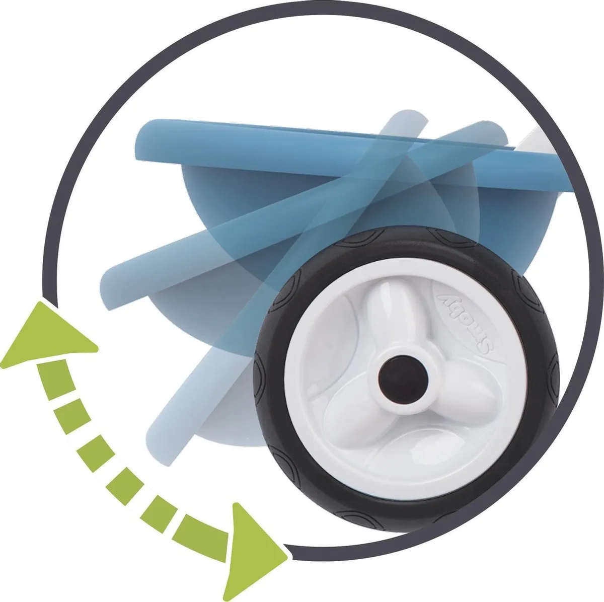 Smoby Be Move Blauw Driewieler - Duwstang - afbeelding 6 van 6