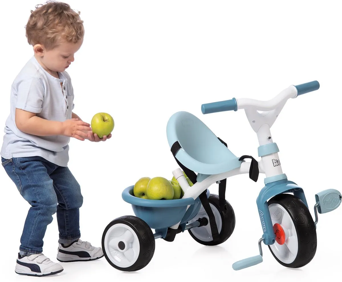 Smoby Be Move Blauw Driewieler - Duwstang