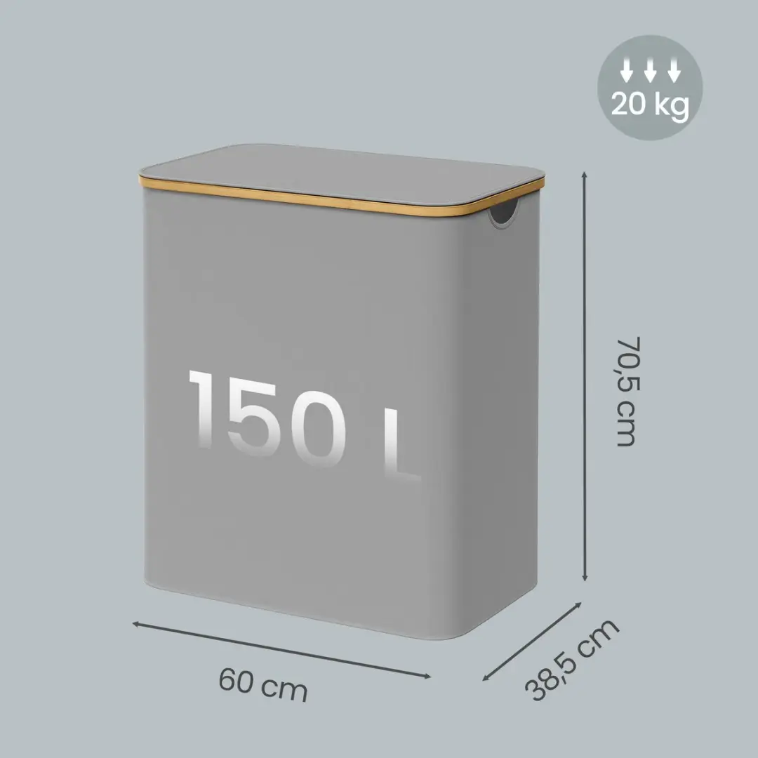 Songmics LCB515G01 Wasmand 150L - 4 Vakken - Opvouwbaar
