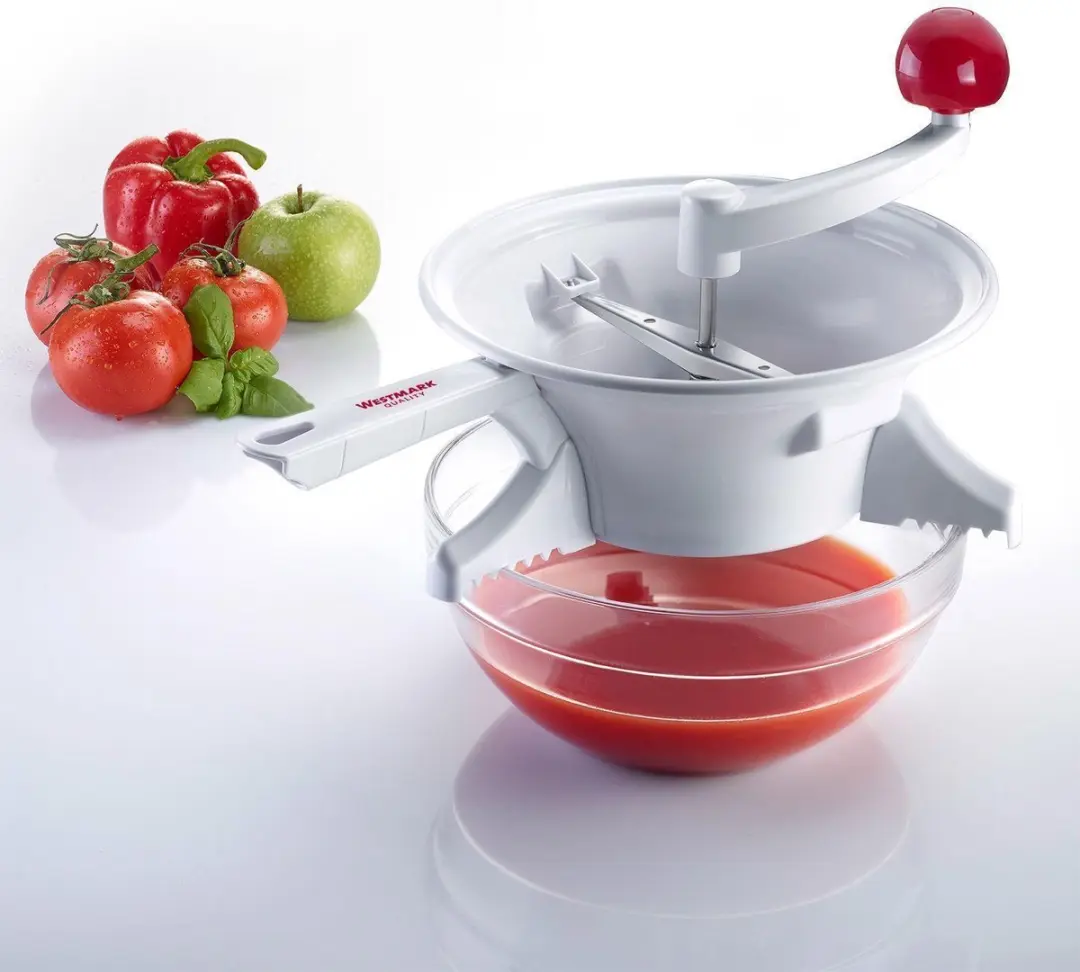 Westmark Roerzeef 24cm - Kunststof/RVS - Wit/Rood