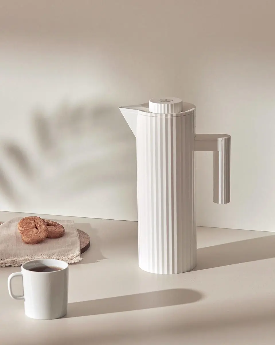 Alessi Plissé Thermoskan 1L - Zwart