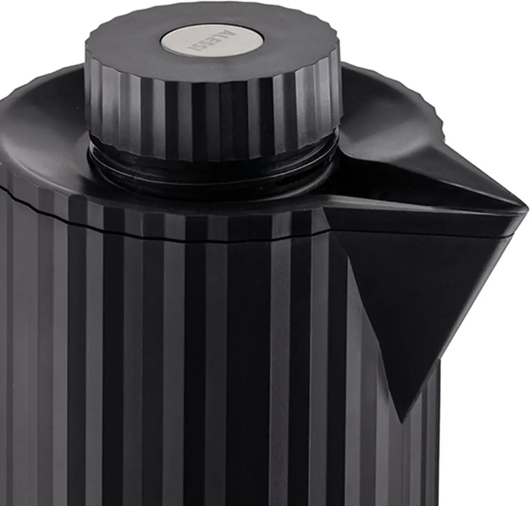 Alessi Plissé Thermoskan 1L - Zwart