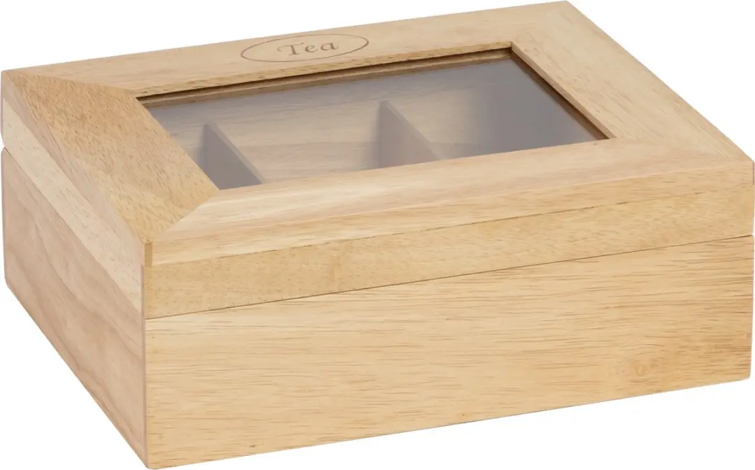 Cosy&Trendy Theedoos Hout 6 Vakken - 23,8x18,8cm - Bruin