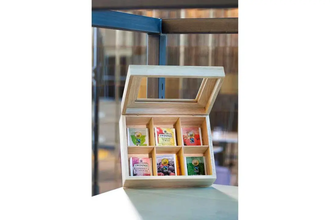 Cosy&Trendy Theedoos Hout 6 Vakken - 23,8x18,8cm - Bruin