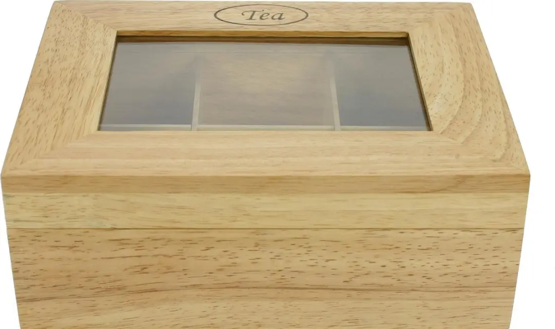 Cosy&Trendy Theedoos Hout 6 Vakken - 23,8x18,8cm - Bruin - afbeelding 6 van 6