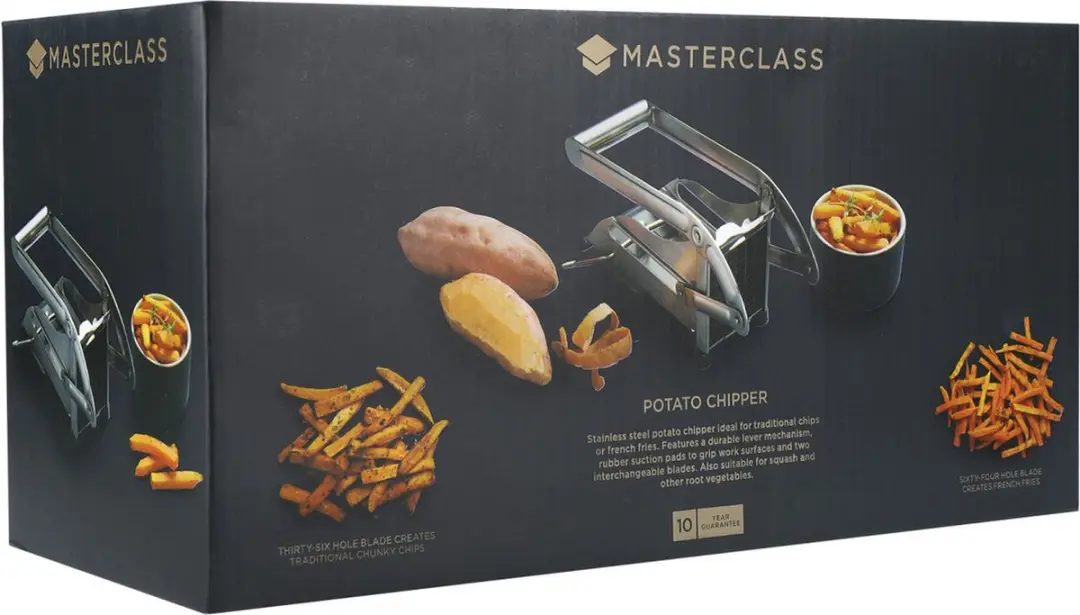 MasterClass Roestvrijstalen Aardappelsnijder 26x12cm - Zilver