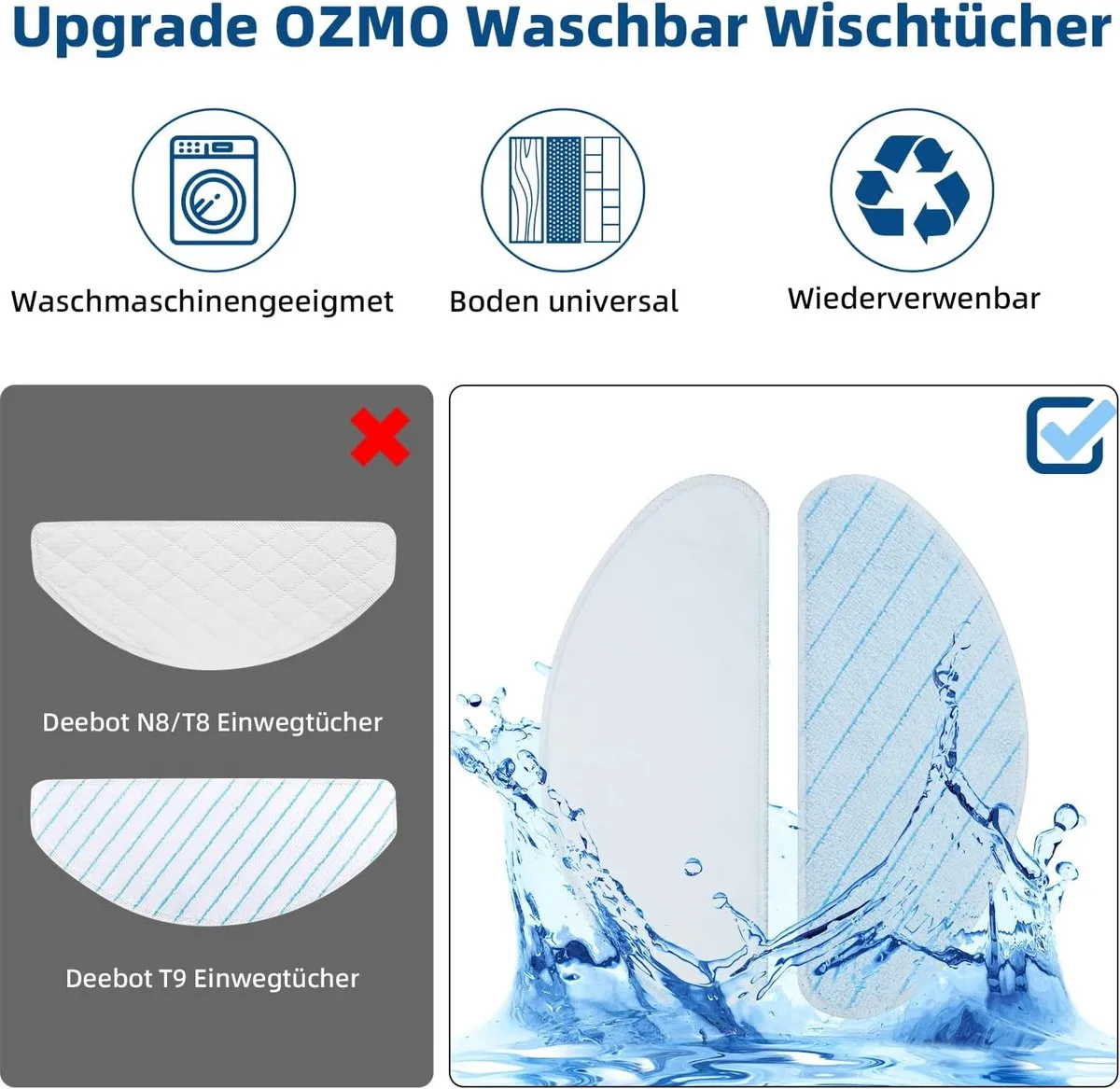 Ecovacs Deebot N8/N8+/N8 Pro/N8 Pro+ OZMO T8/T8+/T8 AIVI/T8 Pure/T9/T9+ Accessoires - 21 Stuks - afbeelding 6 van 6