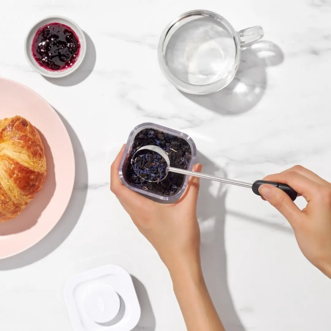 OXO Thee-eilepel Draaibaar - Zilver/Zwart