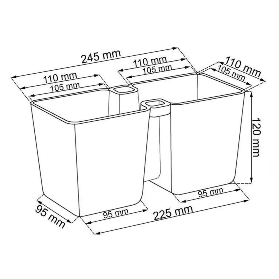 Prosperplast Twins Cube Kruidenpot - Koraalrood