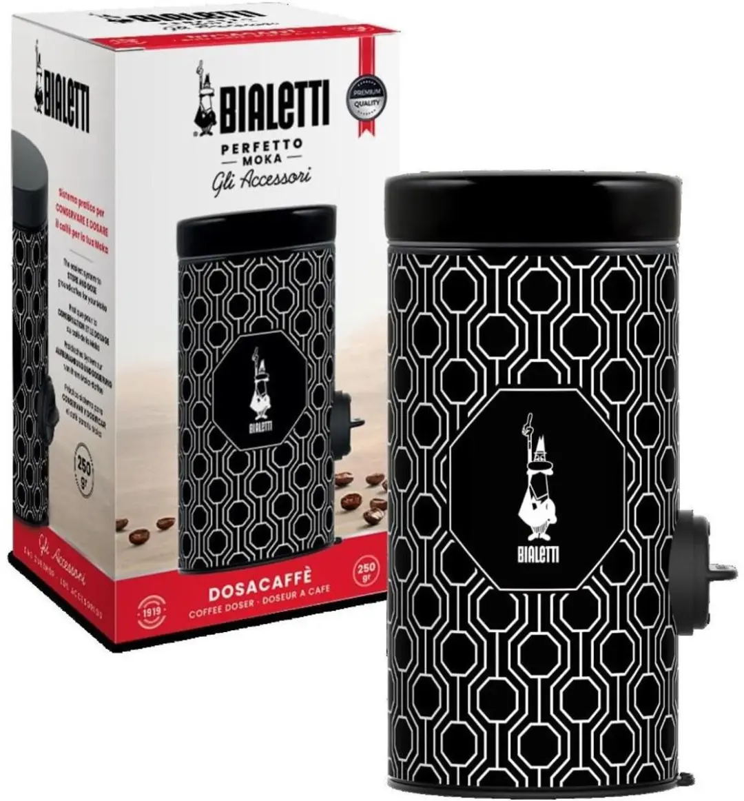 Bialetti Koffieblik met Doceersysteem DCDESIGN06 - 250g - Zwart