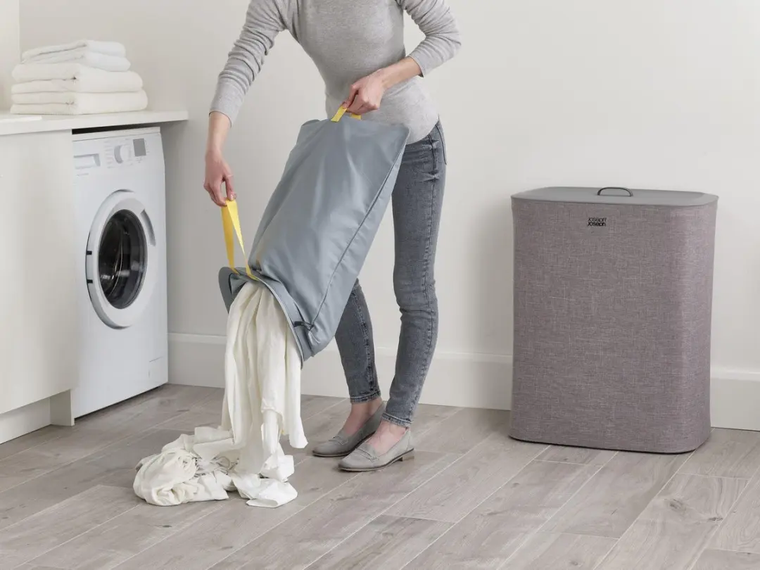 Joseph Joseph Tota Wasmand 90L - 2 Compartimenten Grijs