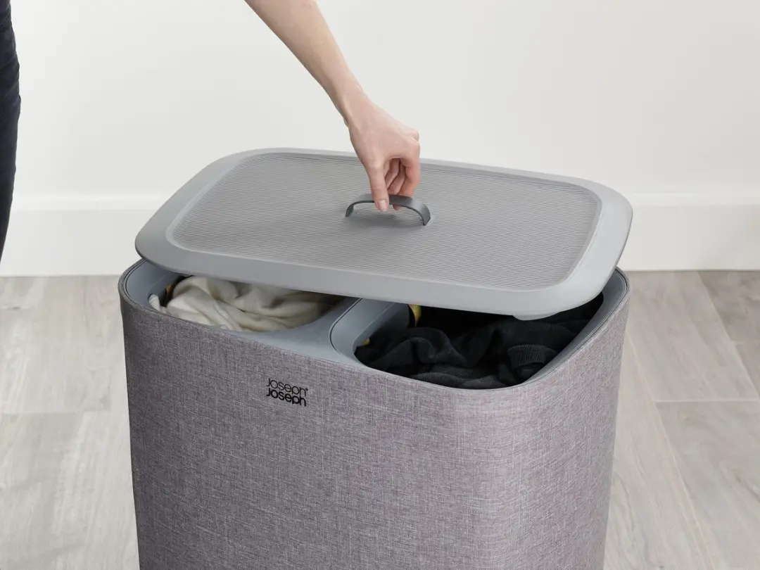 Joseph Joseph Tota Wasmand 90L - 2 Compartimenten Grijs