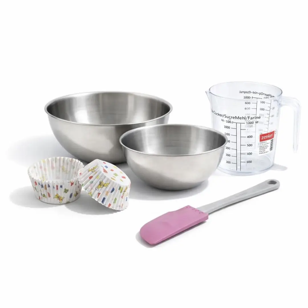 Zenker Bakkersset Muffinvormpjes 50 Stuks - 2 Mengkommen & Accessoires