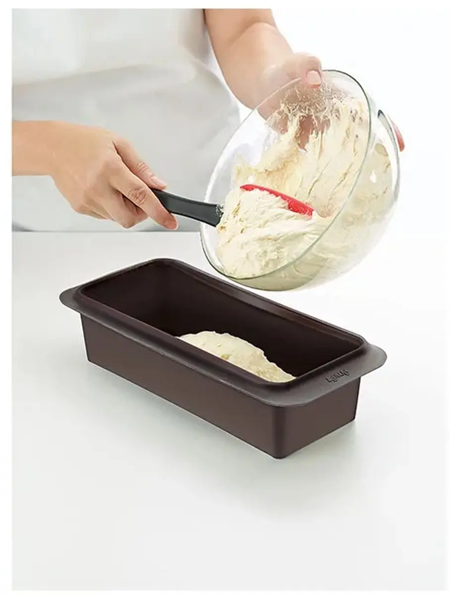 Lékué Cakevorm Rechthoek 24cm Siliconen - Rood