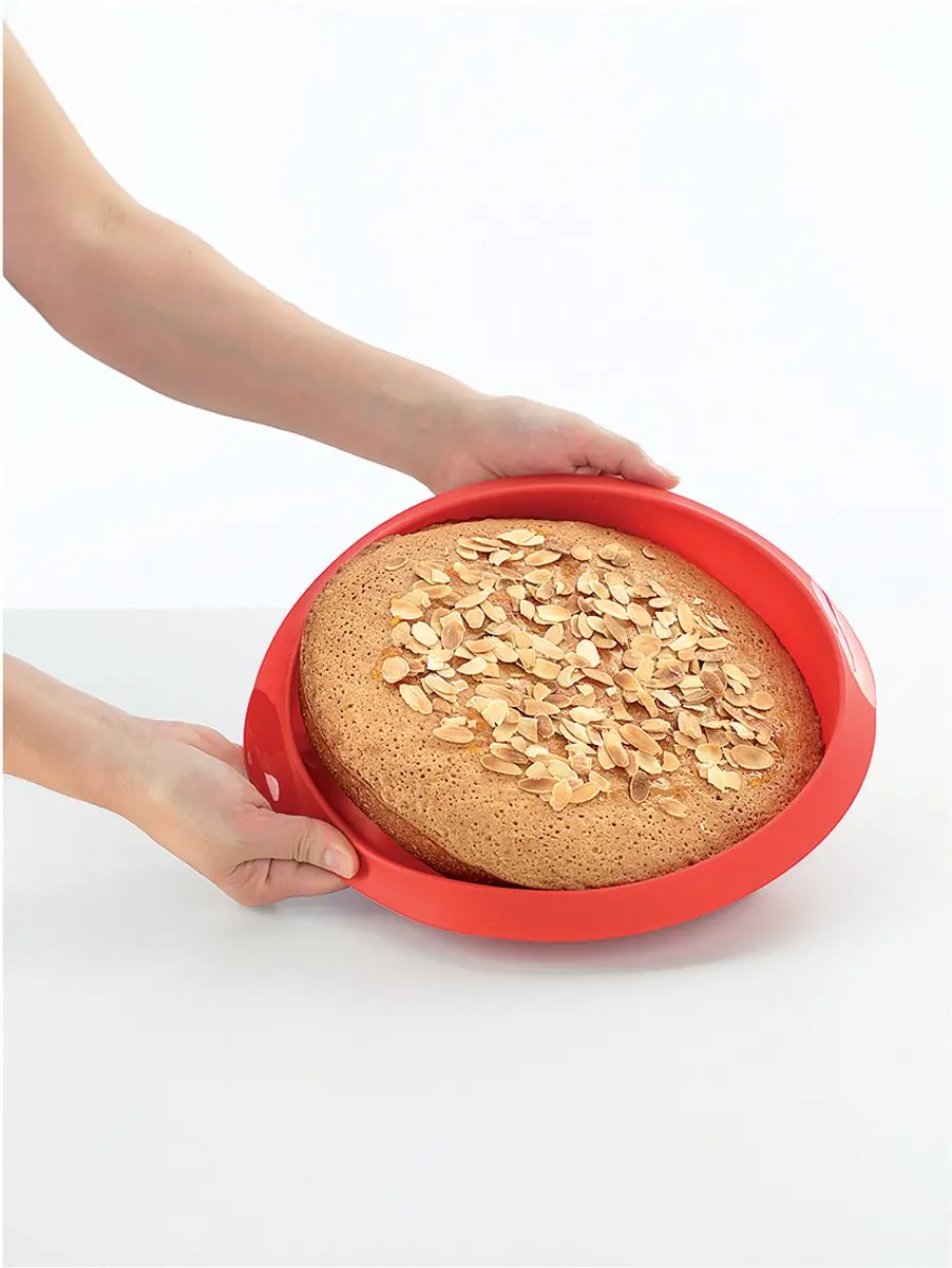 Lékué Cakevorm Rond Ø 20cm Siliconen - Rood