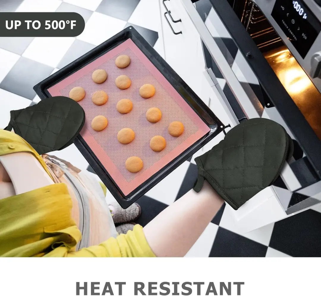 ECTEATOY Ovenwanten Hittebestendig 500°C - Grijs