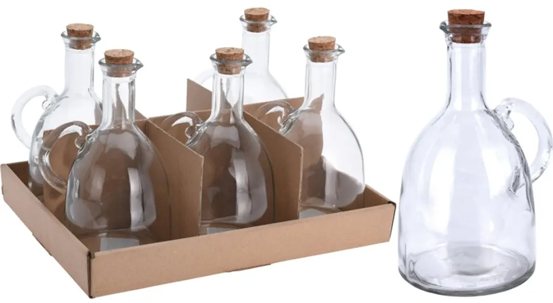 Excellent Houseware Glas Olie- en Azijnfles 500ml