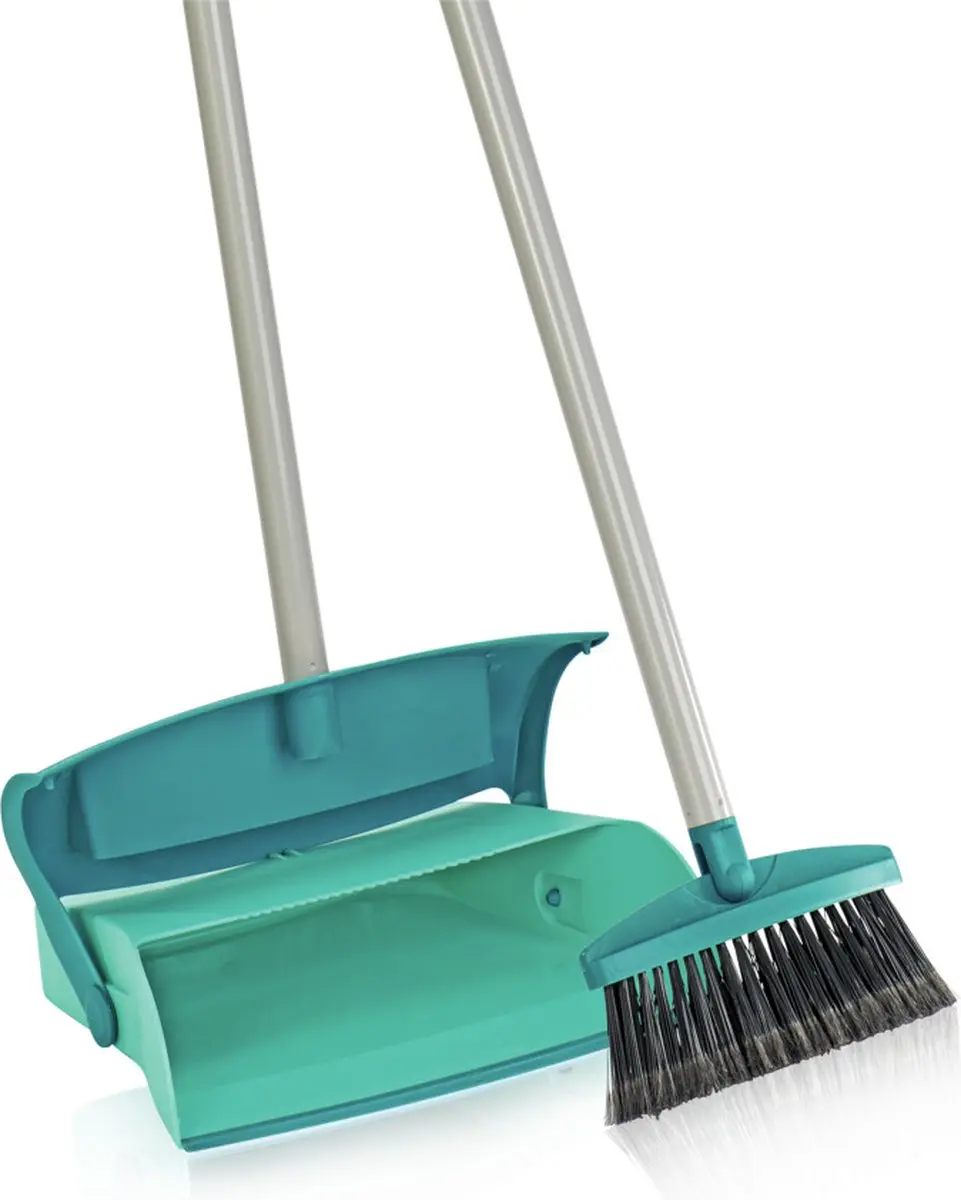 Leifheit Mariaset Stoffer & Blik 41405 - Turquoise/Grijs