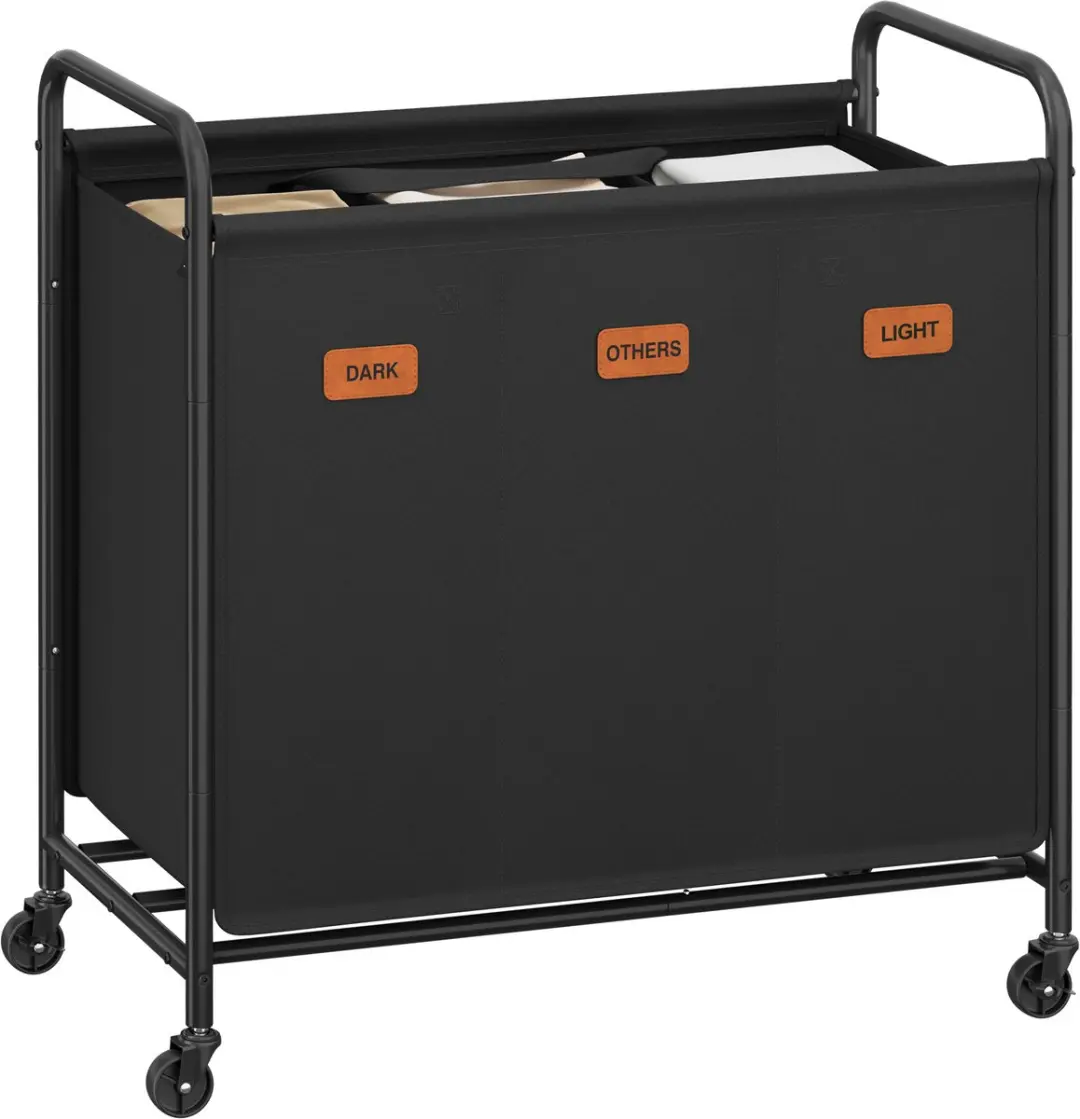 Songmics RLS330B01 Wasmand met Wielen 170L