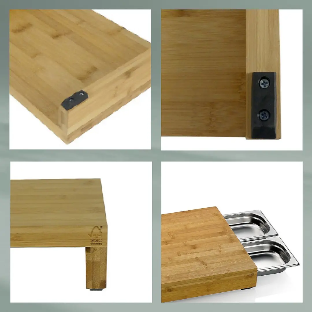 Kela Kenina Snijplank Set - 4 Stuks - Bamboe