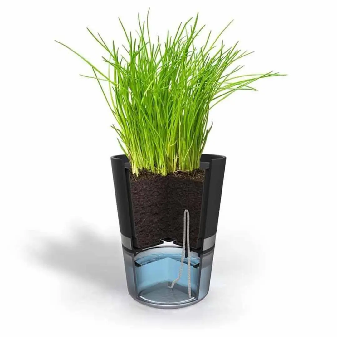 GEFU BOTANICO Kruidenpot 14,3cm - Zelfwaterend - Zwart