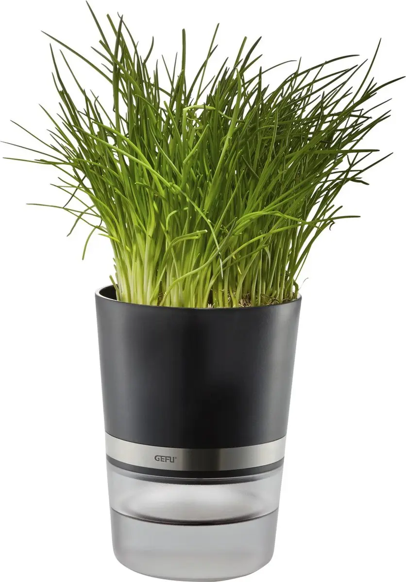GEFU BOTANICO Kruidenpot 14,3cm - Zelfwaterend - Zwart