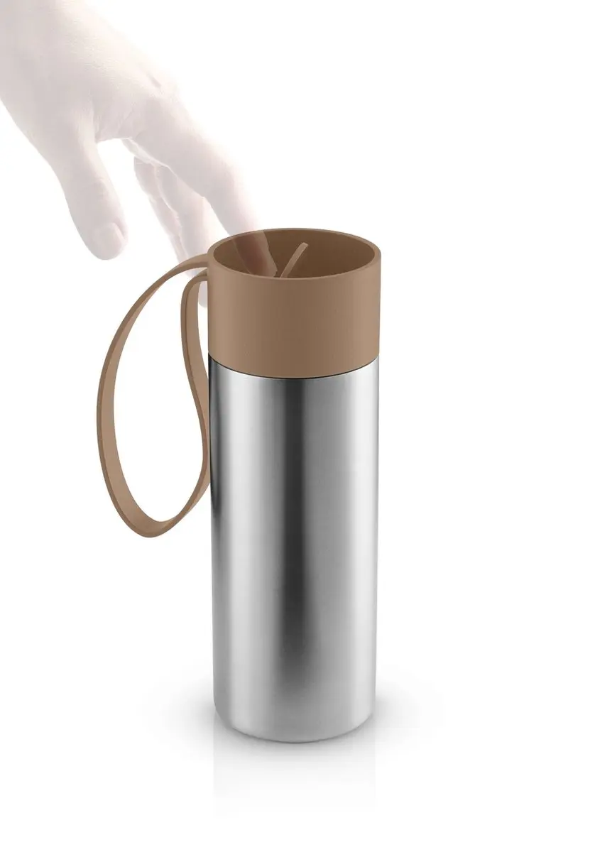 Eva Solo Drinkbeker To Go Thermos 350ml - Bruin/Zilver - Gerecycled RVS