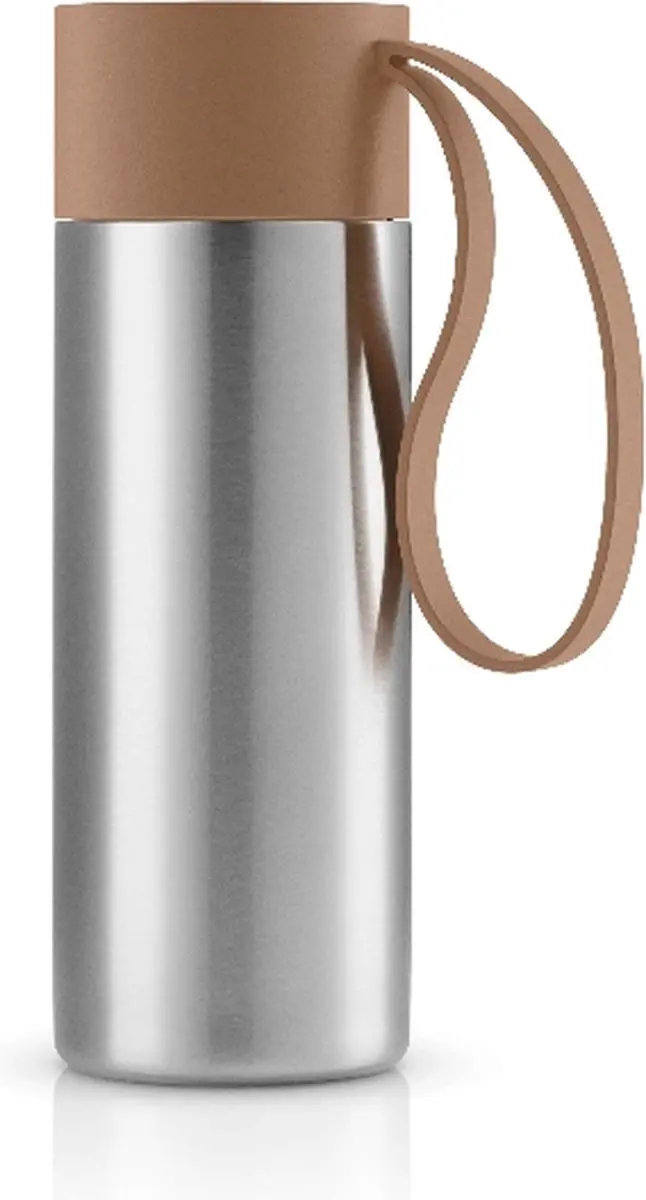 Eva Solo Drinkbeker To Go Thermos 350ml - Bruin/Zilver - Gerecycled RVS - afbeelding 6 van 6