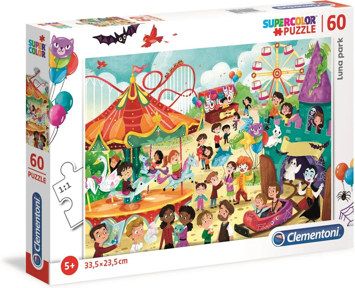 Clementoni Legpuzzel Luna Park 60 Stukjes - Multicolor