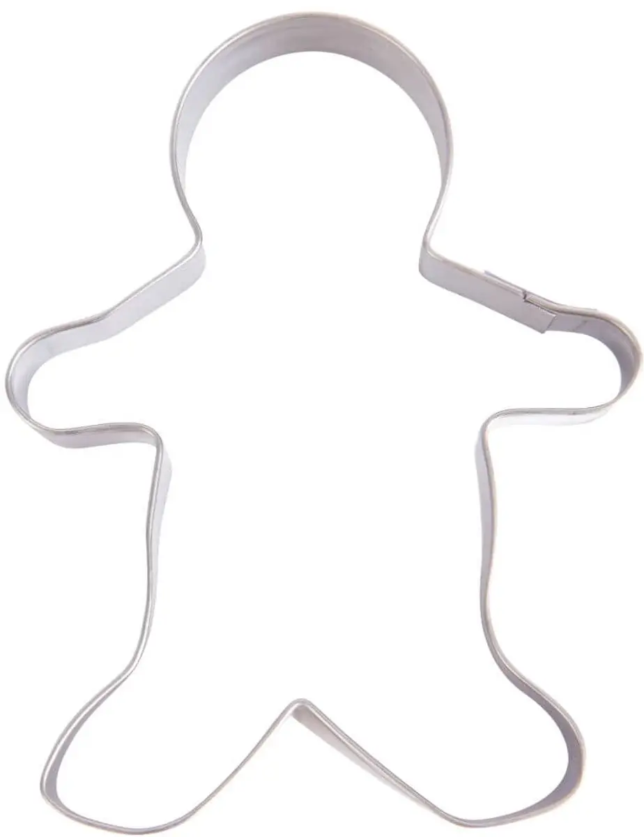 KitchenCraft Peperkoekman Uitsteekvorm 10cm - RVS Zilver